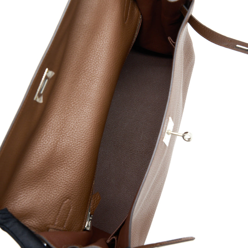 Hermes Kelly 35 Togo 4G Brulee SHW Stamp Square G