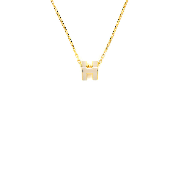 Hermes Mini Pop H Pendant Marron Glacé GHW