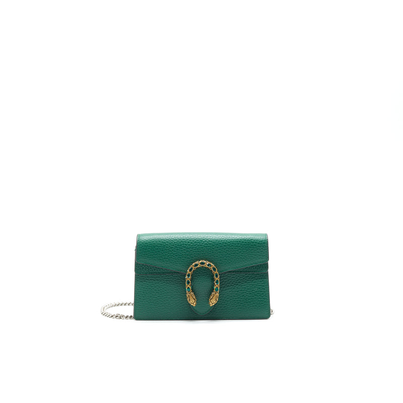 GUCCI DIONYSUS LEATHER SUPER MINI BAG GREEN