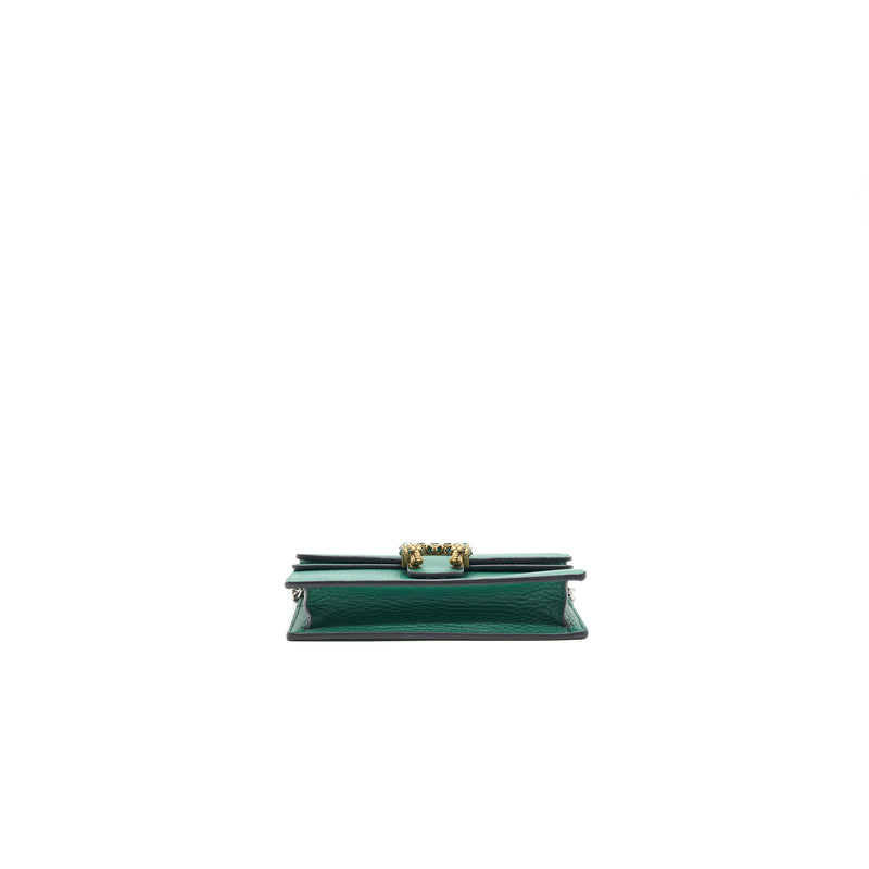 GUCCI DIONYSUS LEATHER SUPER MINI BAG GREEN