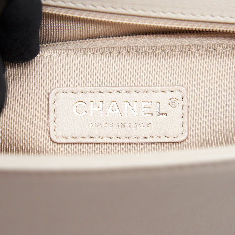 Chanel Calfskin Quilted Flap Bag Beigh LGHW
