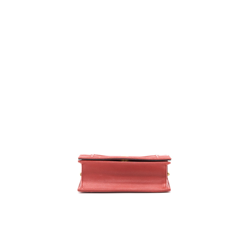Dior Small Diorama Calfskin Red Brushed GHW