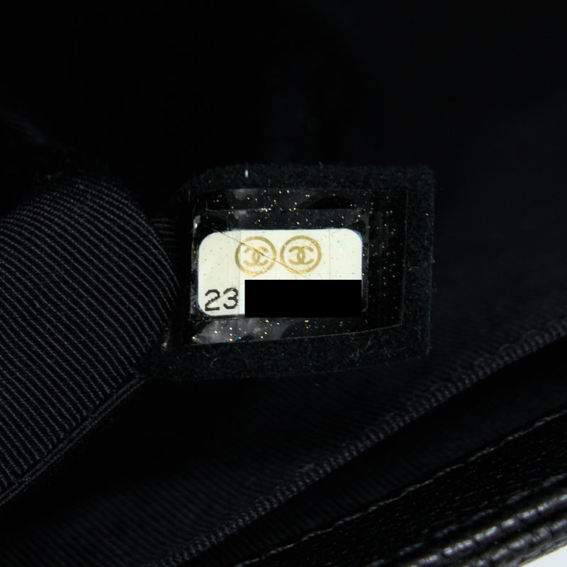Chanel New Medium 28cm Boy Bag Caviar Black Ruthenium SHW