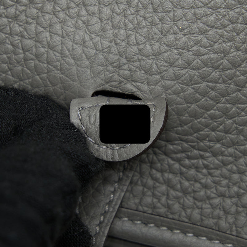 Hermes Mini Evelyn Clemence Gris Meyer GHW Stamp U