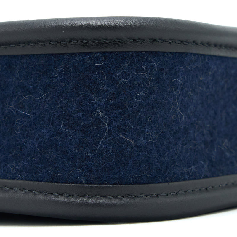 Hermes Mini Evelyne Feutre/Swift Blue Nuit/Black SHW Stamp Y