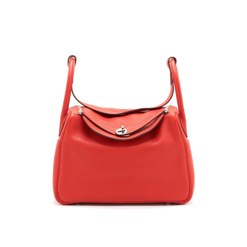 Hermes Lindy 30 rouge Tomate SHW stamp C
