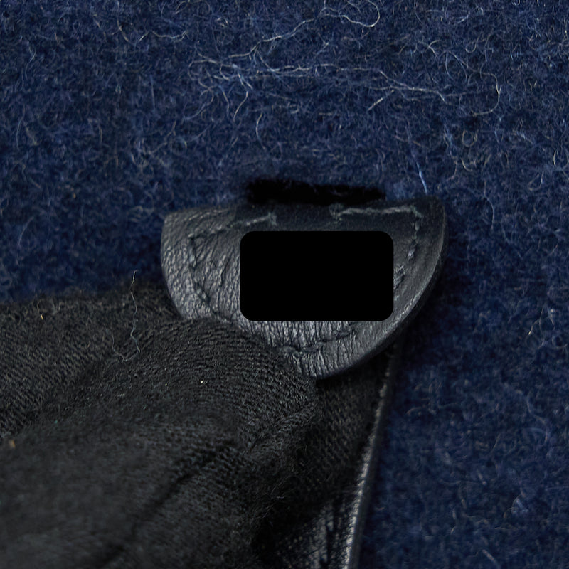 Hermes Mini Evelyne Feutre/Swift Blue Nuit/Black SHW Stamp Y