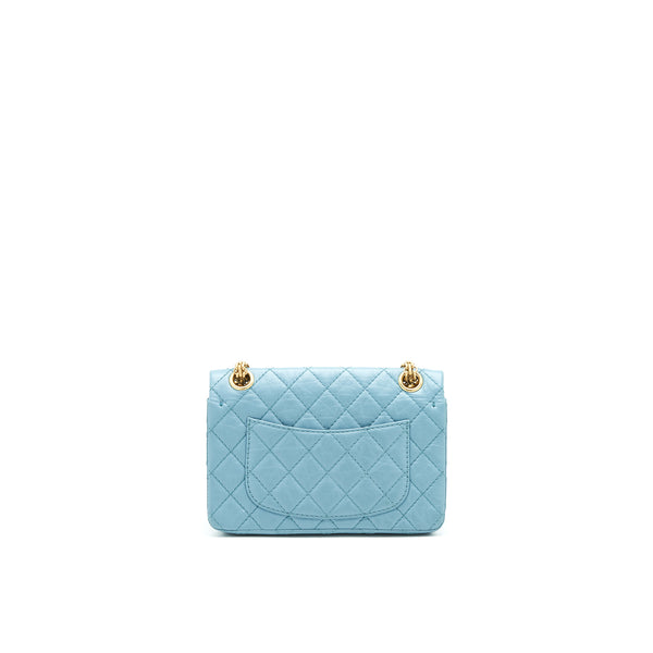 CHANEL MINI 2.55 REISSUE HANDBAG BLUE GHW