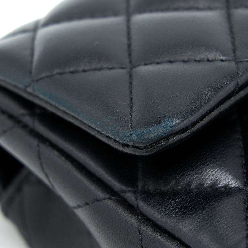 Chanel Mini Rectangular Flap Bag Lambskin Black SHW