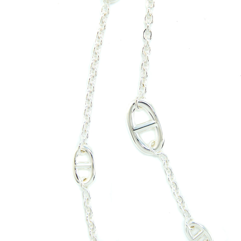 Hermes 120cm Farandole Long Necklace Silver Tone