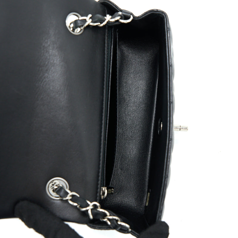 Chanel Mini Rectangular Flap Bag Lambskin Black SHW
