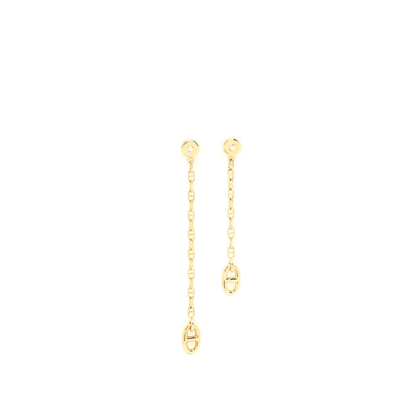 Hermes New Farandole Earrings Very Small Model Yellow Gold With Diamonds