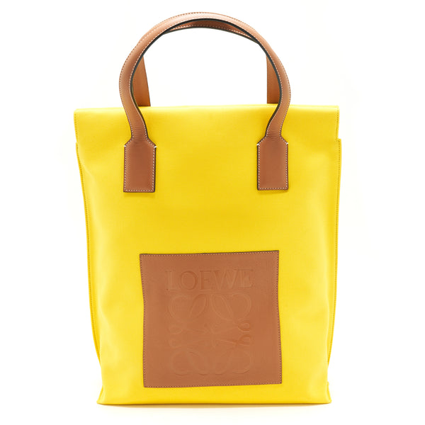Loewe Tote Bag Canvas Yellow/Gold SHW