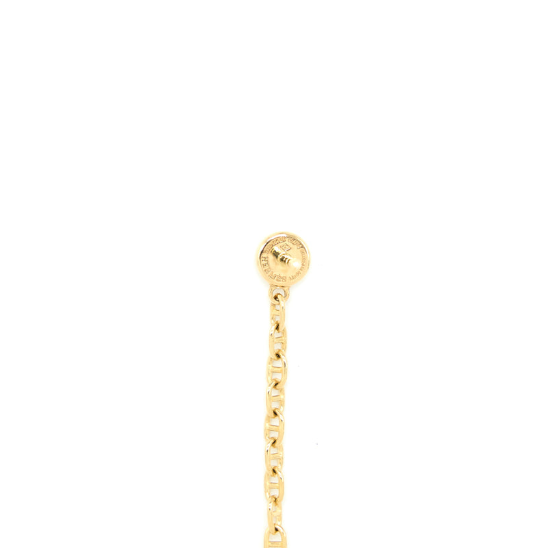 Hermes New Farandole Earrings Very Small Model Yellow Gold With Diamonds
