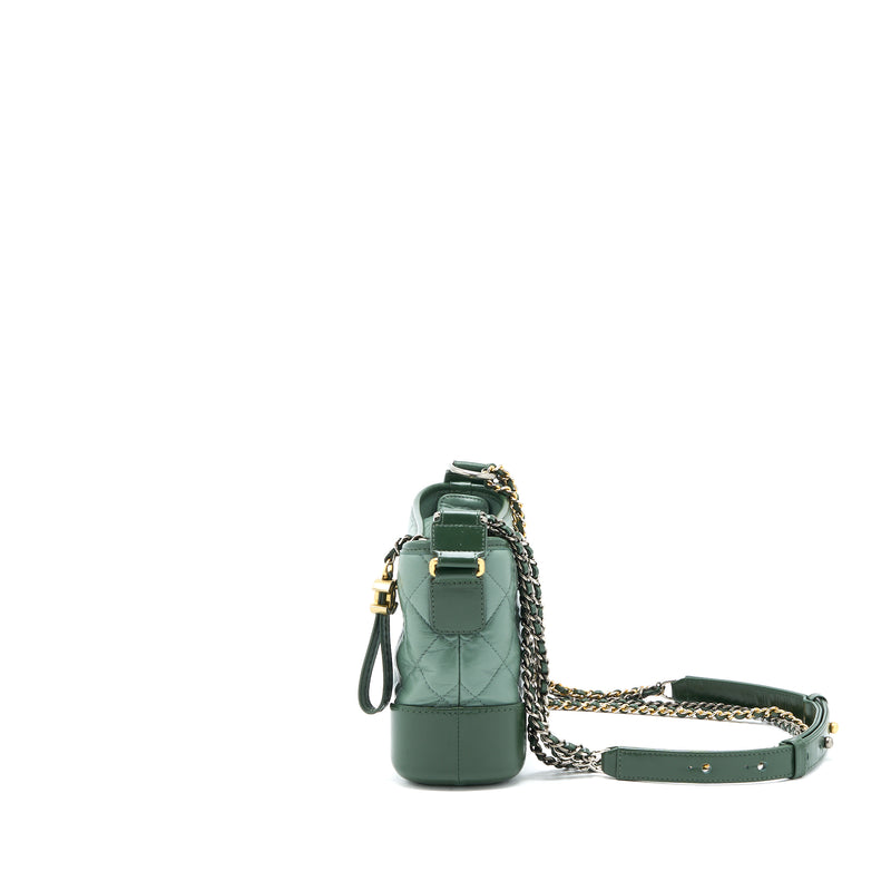 Chanel Small Gabrielle Hobo Bag Aged Calfskin Green Multicolour with M