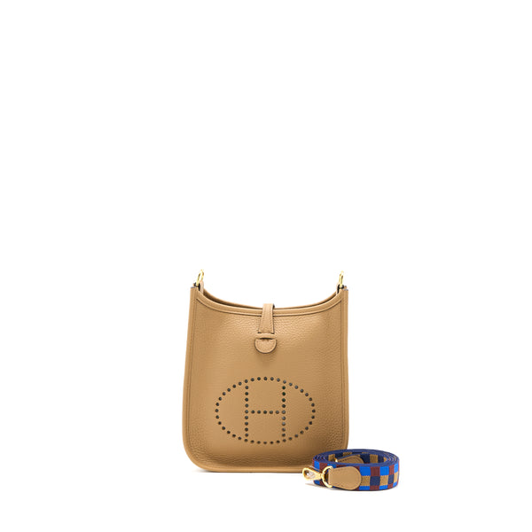 Hermes Mini Evelyne Clemence Chai Multicolour Strap GHW Stamp U