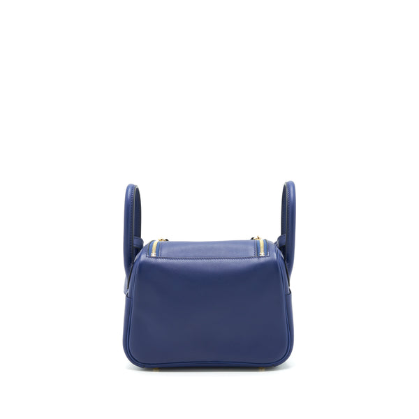 Hermes Mini Lindy Swift Blue Sapphire GHW Stamp Z