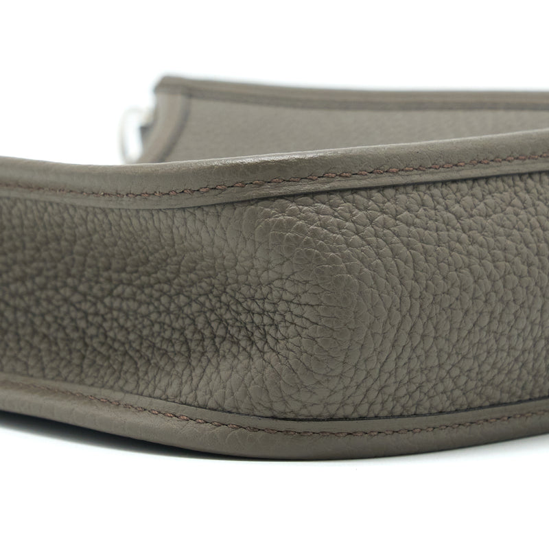 Hermes Mini Evelyn Clemence Gris Etain SHW Stamp Y