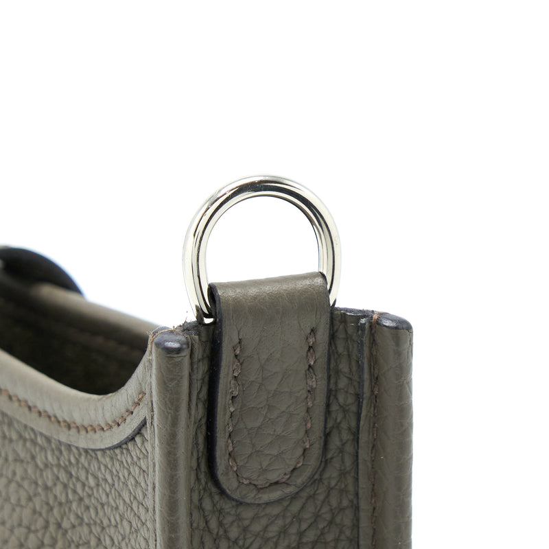 Hermes Mini Evelyn Clemence Gris Etain SHW Stamp Y