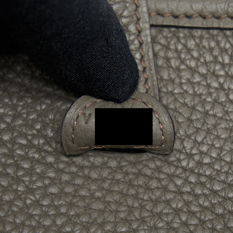 Hermes Mini Evelyn Clemence Gris Etain SHW Stamp Y