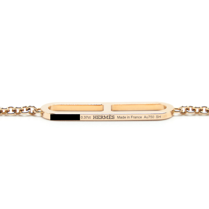 Hermes Size SH Ever Chaine D'ancre Bracelet With diamonds Rose Gold