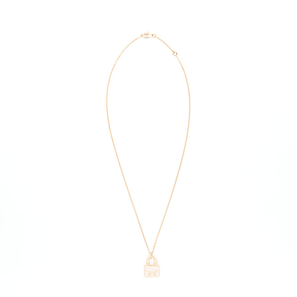 Hermes Amulette Constance Pendant Rose Gold With Diamonds