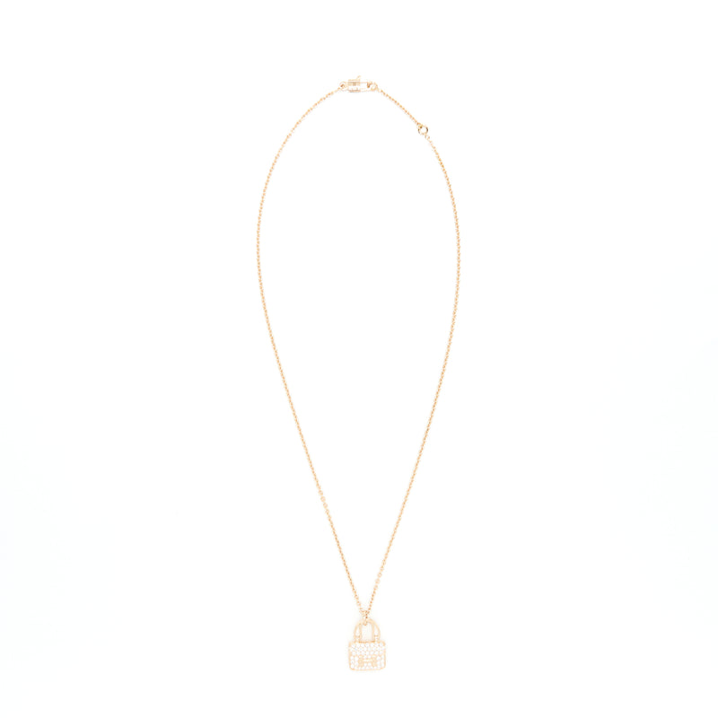 Hermes Amulette Constance Pendant Rose Gold With Diamonds