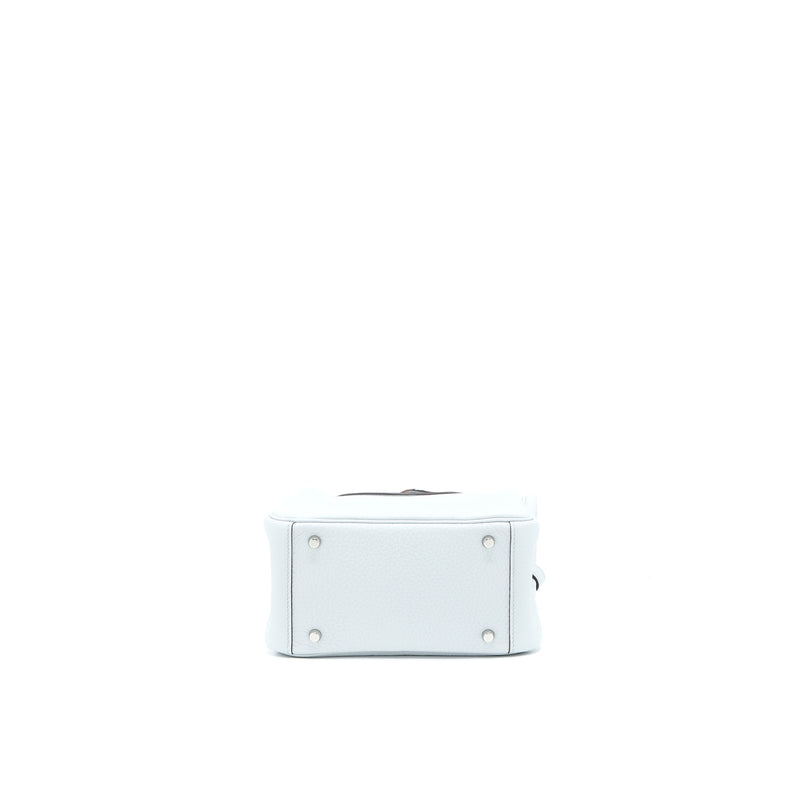 Hermes Mini Lindy Clemence Blue Pale SHW Stamp U