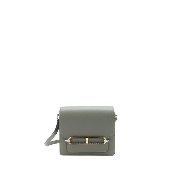 Hermes Mini Roulis Evercolor Gris Meyer LGHW Stamp U