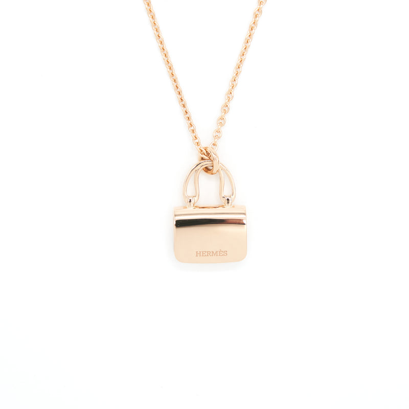 Hermes Amulette Constance Pendant Rose Gold With Diamonds