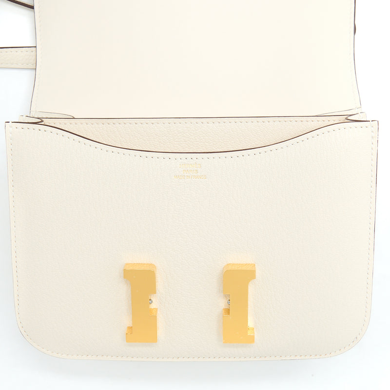 Hermes Mini Constance Chèvre Mysore Nata GHW Stamp U