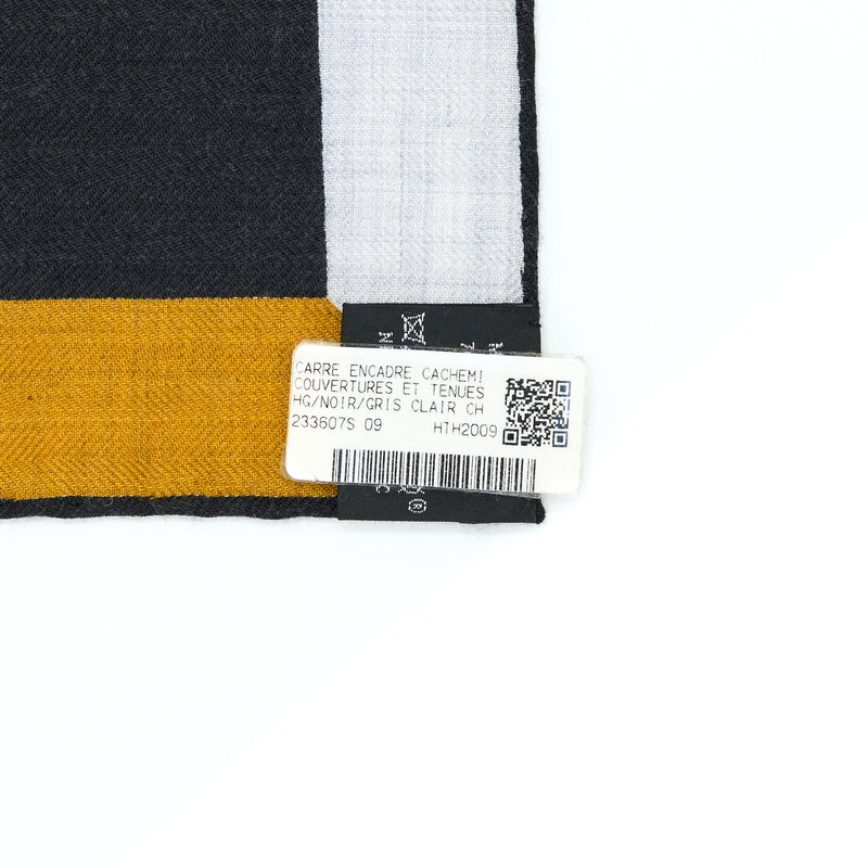 Hermes 90cm Encoder Blason Scarf In Cashmere And Silk