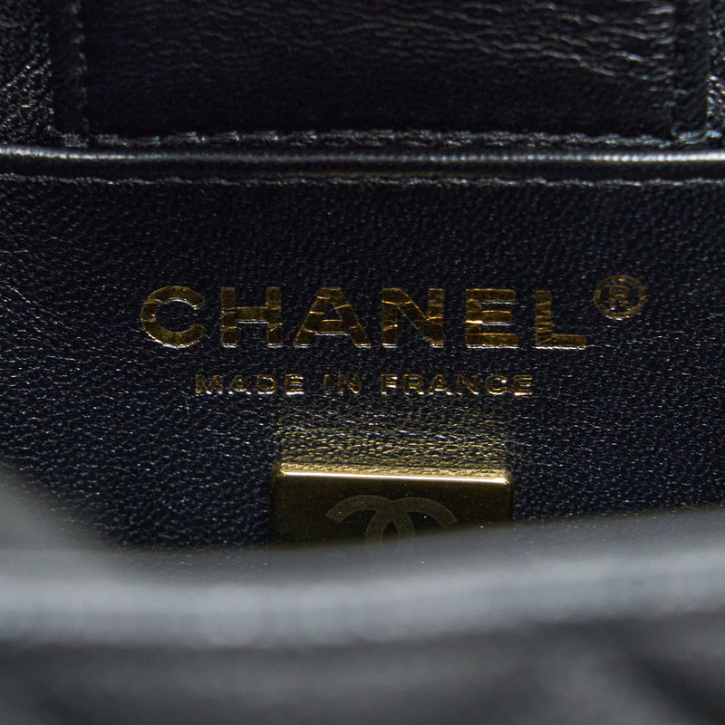 Chanel 23C Mini Bucket Bag Caviar Black LGHW (Microchip)