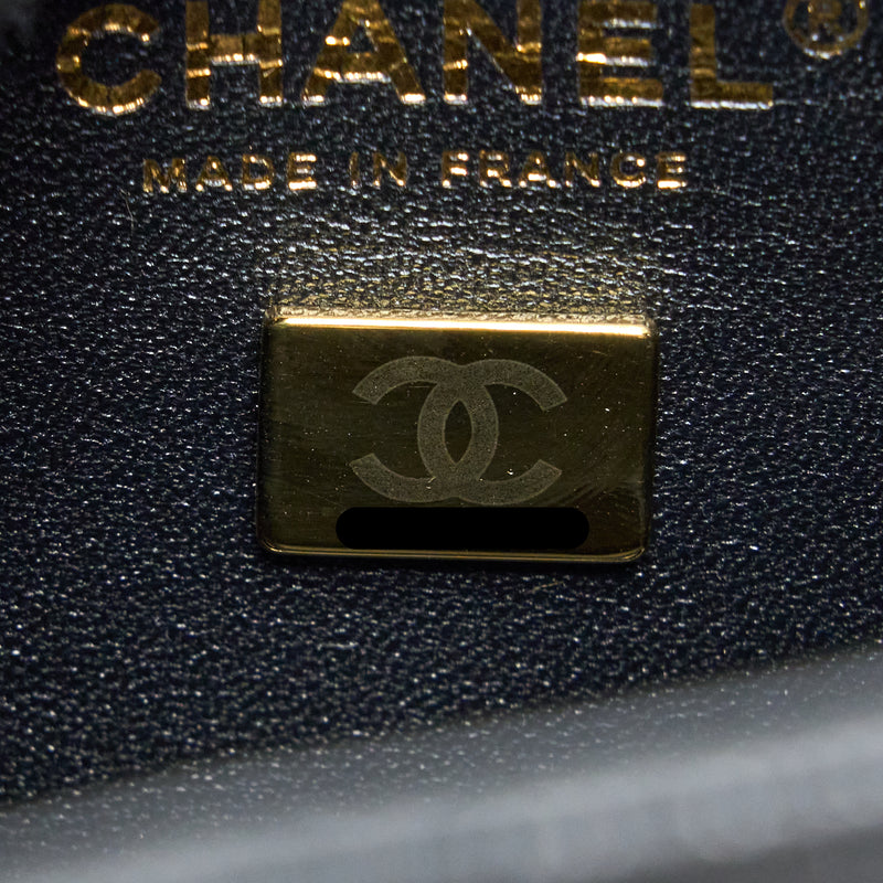 Chanel 23C Mini Bucket Bag Caviar Black LGHW (Microchip)