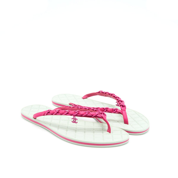 Chanel Size 38.5 Sandals Mint Green/ Pink