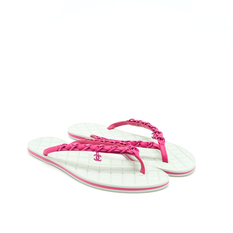 Chanel Size 38.5 Sandals Mint Green/ Pink
