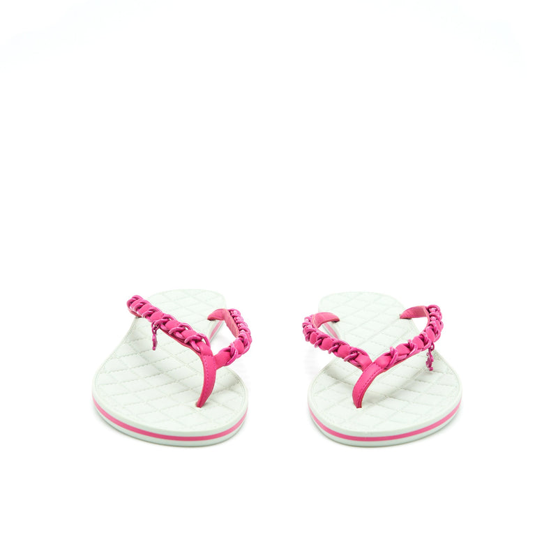 Chanel Size 38.5 Sandals Mint Green/ Pink