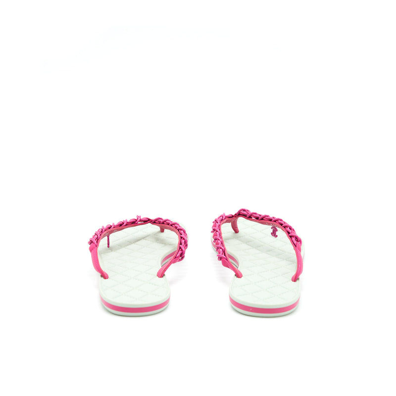 Chanel Size 38.5 Sandals Mint Green/ Pink