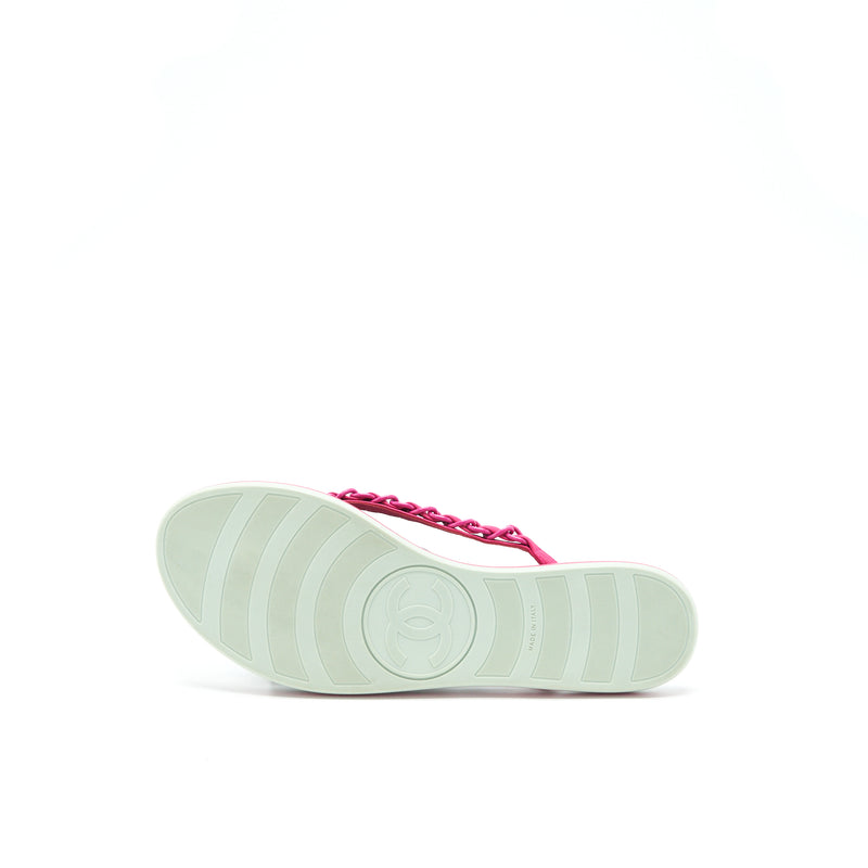 Chanel Size 38.5 Slipper Mint Green/ Pink