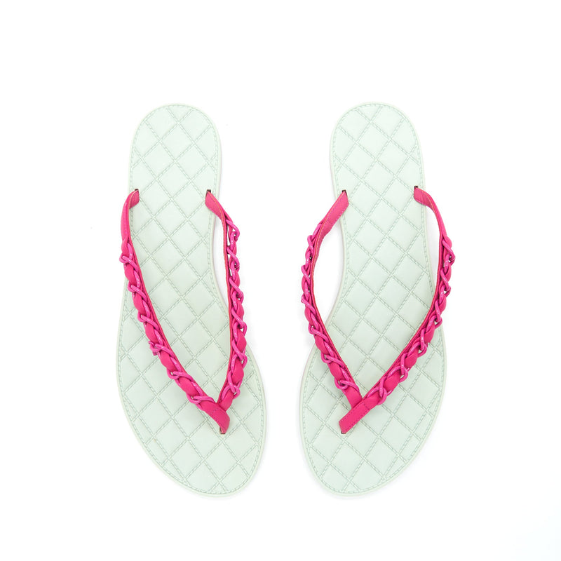 Chanel Size 38.5 Sandals Mint Green/ Pink