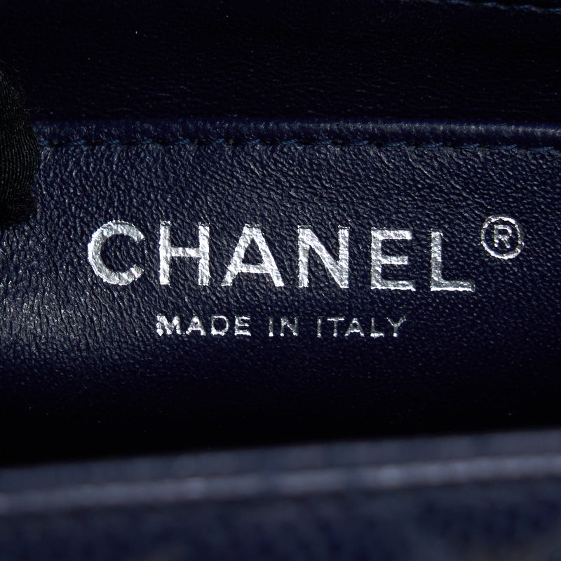 Chanel Mini Square Flap Bag Caviar Navy SHW