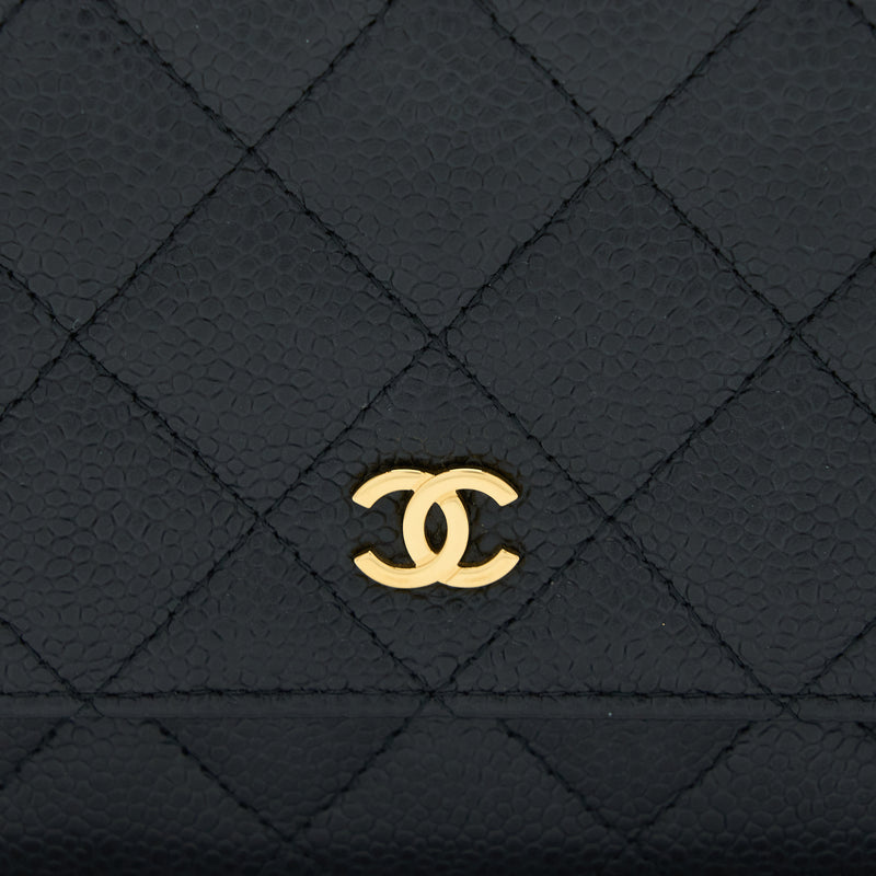 Chanel Classic Wallet On Chain Caviar Black GHW