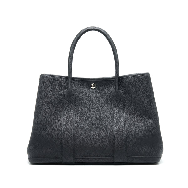 Hermes Garden Party 36 Black SHW Stamp D