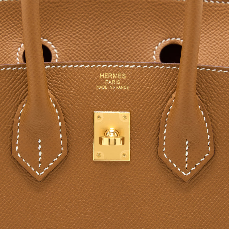 Hermes Birkin 25 Epsom Gold GHW Stamp Z