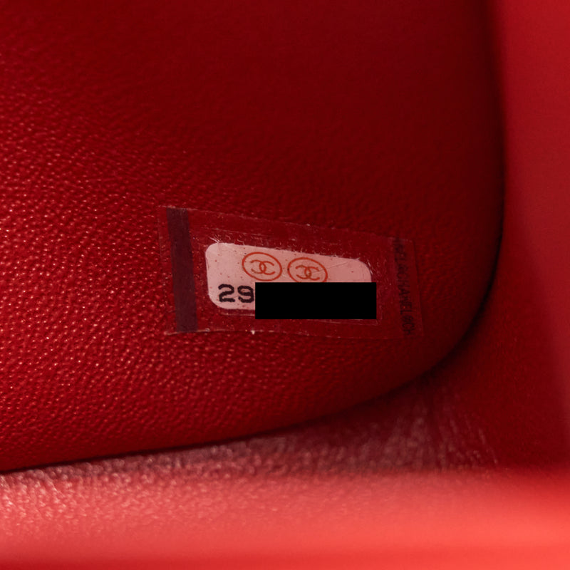 Chanel Classic Jumbo Double Flap Bag Lambskin Red LGHW