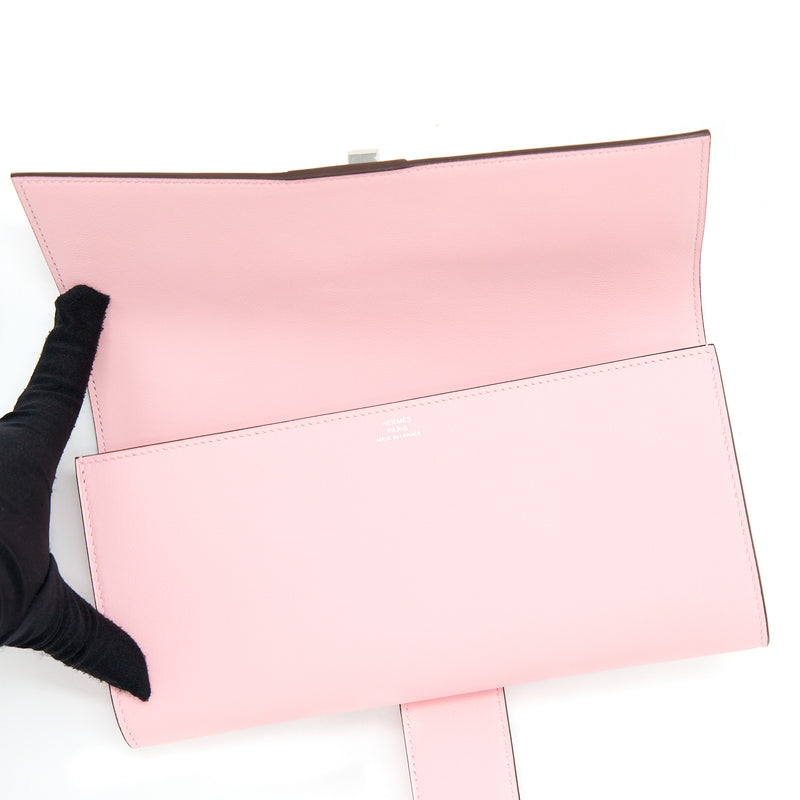 Hermes Pochette Medor 23 Swift Rose Sakura SHW Stamp D