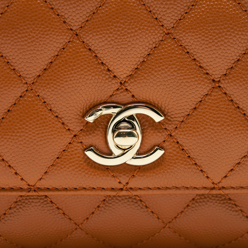 Chanel Extra Mini Coco Handle Caviar Caramel GHW