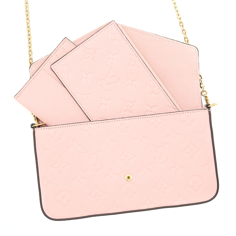 Louis Vuitton Felicia Pochette Monogram Empreinte Rose Pounder GHW