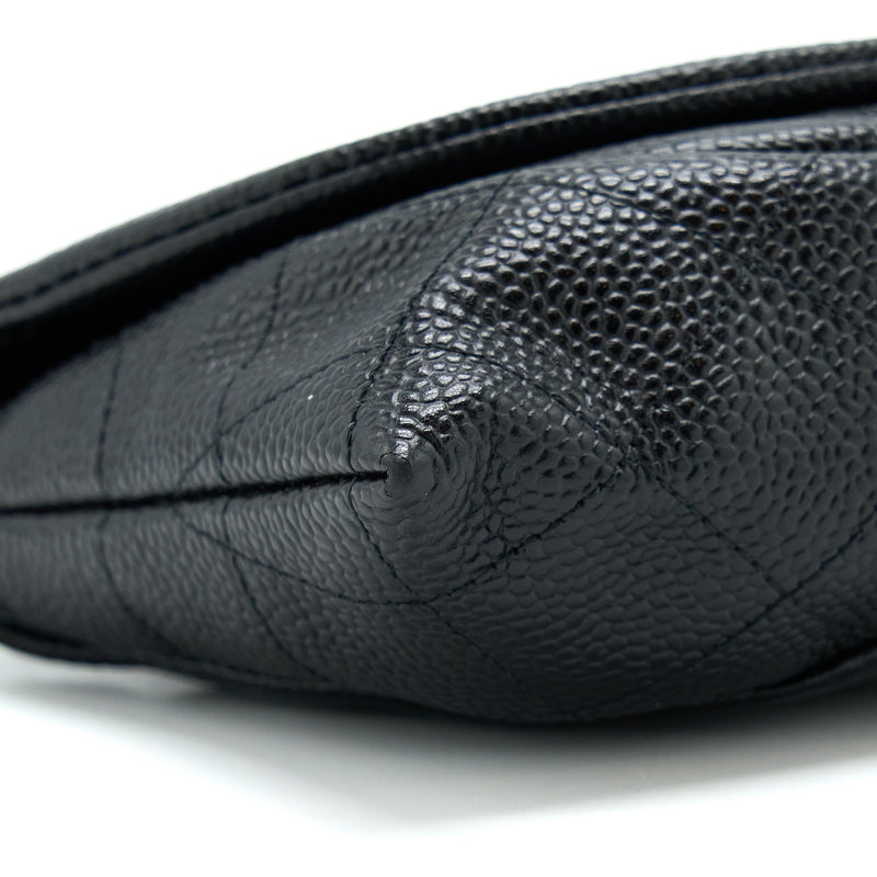 Chanel Half Moon Wallet On Chain Caviar Black SHW