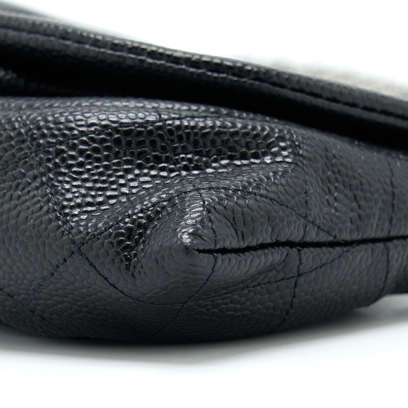 Chanel Half Moon Wallet On Chain Caviar Black SHW